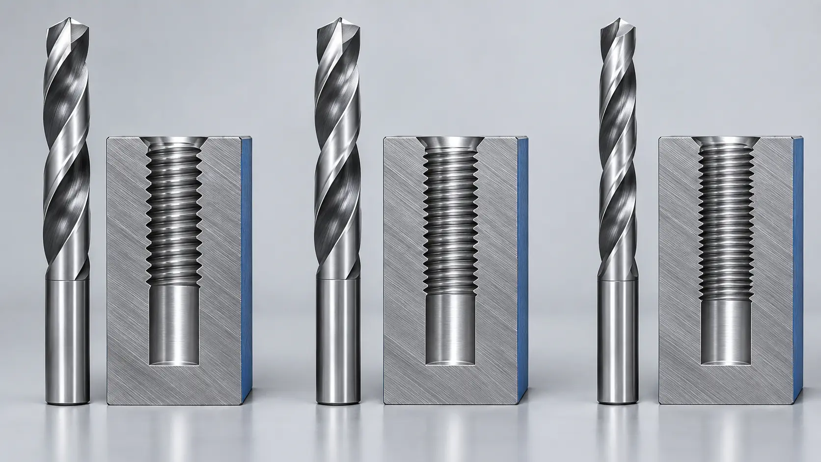 Letter F, Letter I and 9/32 drill size comparison for 5/16 tapped holes