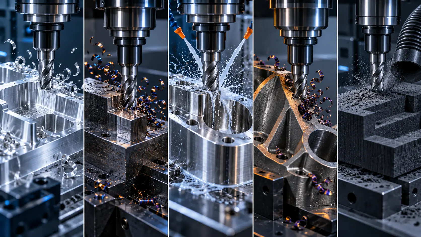 Carbide end mill selection for aluminum, steel, stainless steel, titanium and graphite