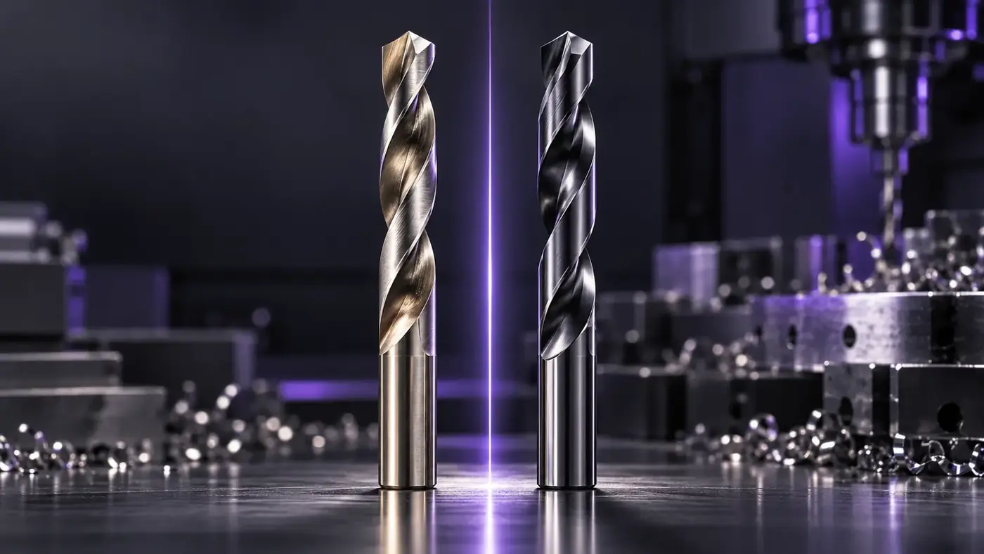 Cobalt vs carbide drill bits comparison for CNC metal drilling