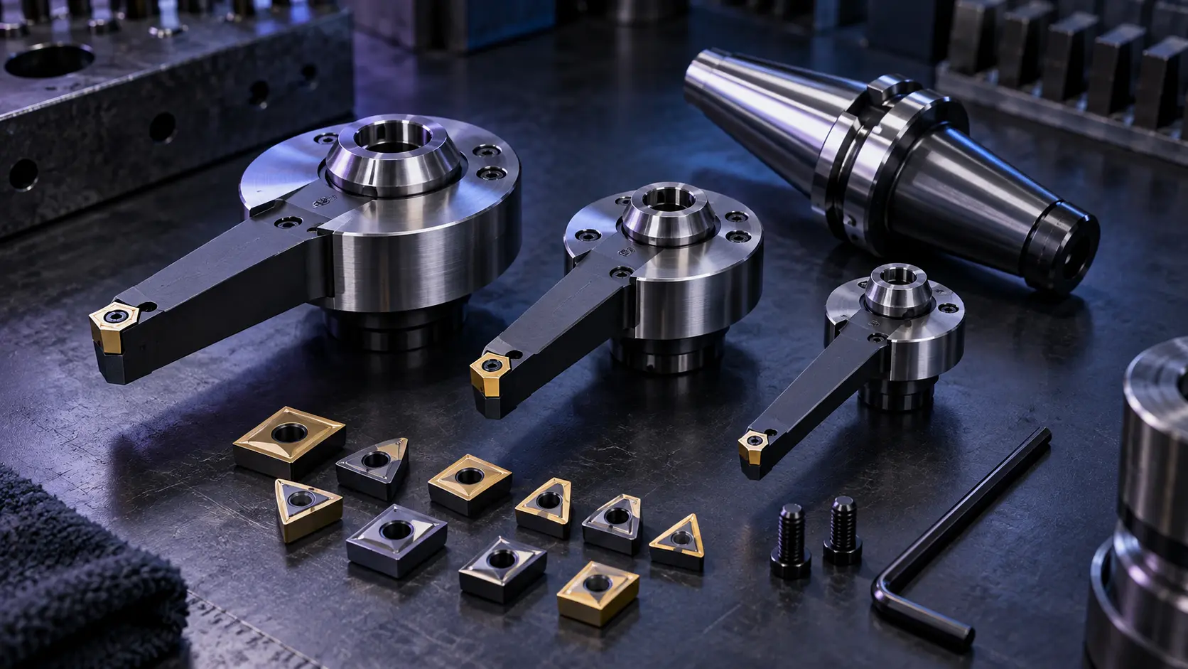 Custom fly cutter tooling with carbide inserts for CNC milling