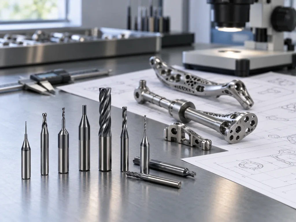 Custom carbide micro cutting tools for precision medical components