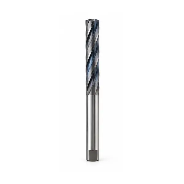 Spiral flute carbide reamer for blind-hole chip evacuation