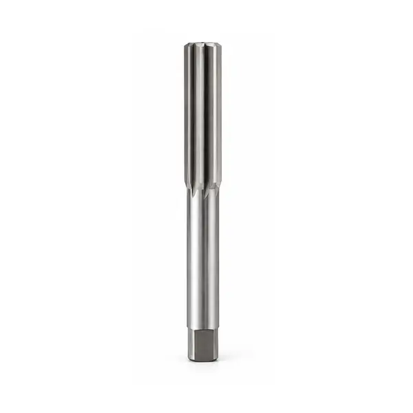 Straight flute carbide reamer for stable through-hole finishing