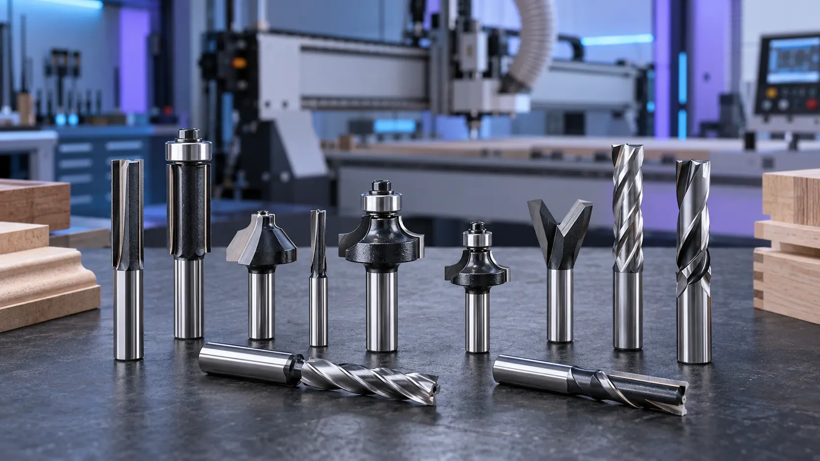 Types of wood router bits for CNC woodworking
