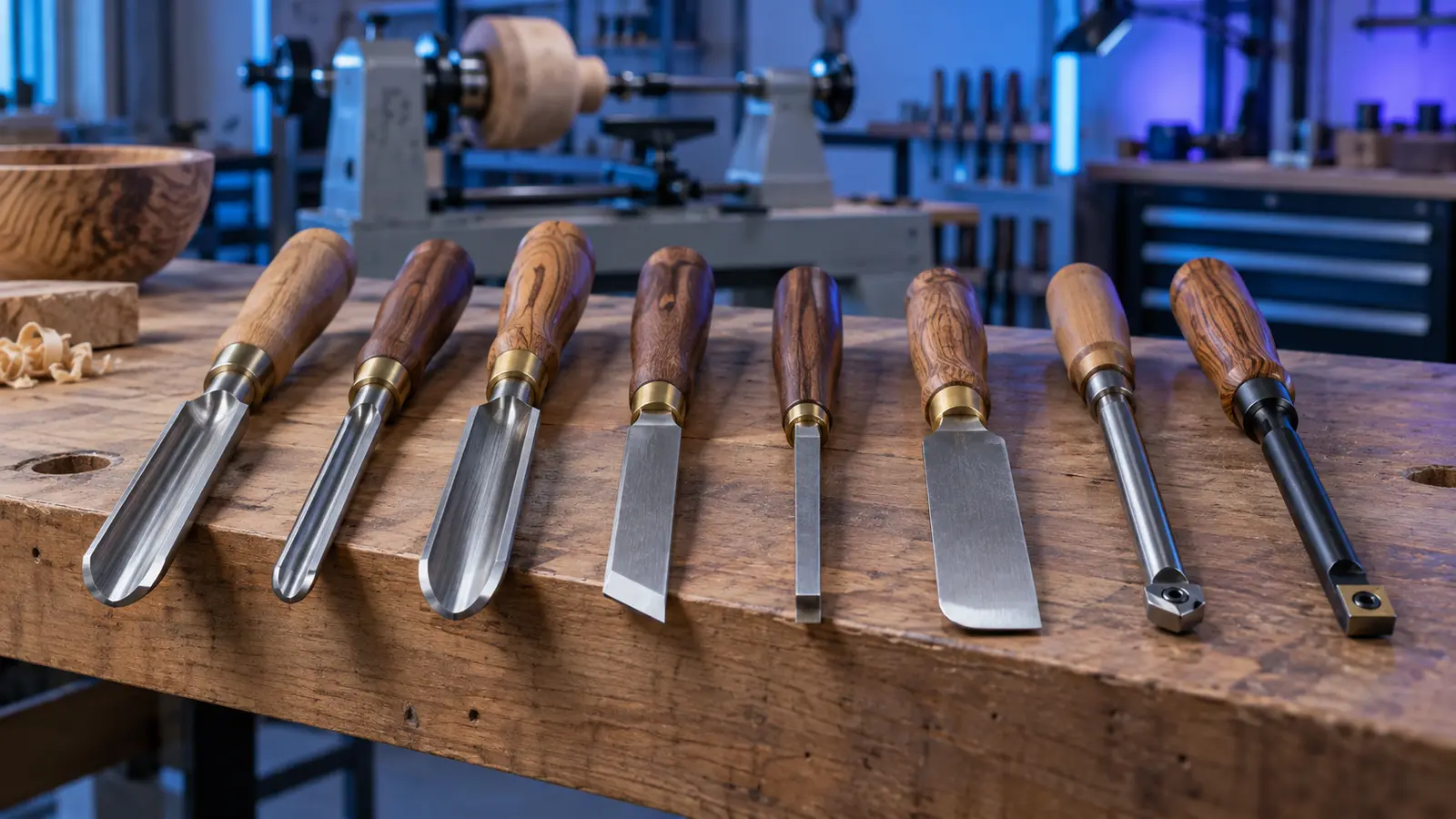 Comparison of common woodturning tool profiles and uses