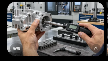 Inspection of a drilled aluminum hole with a digital measuring tool