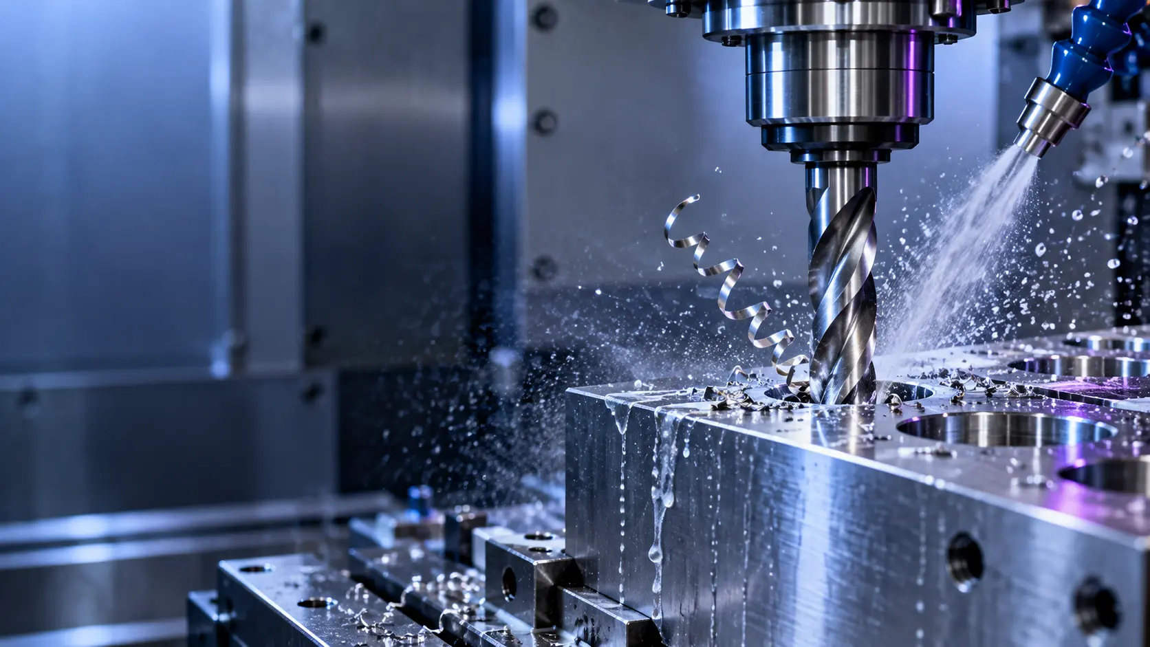 CNC drilling stainless steel with coolant