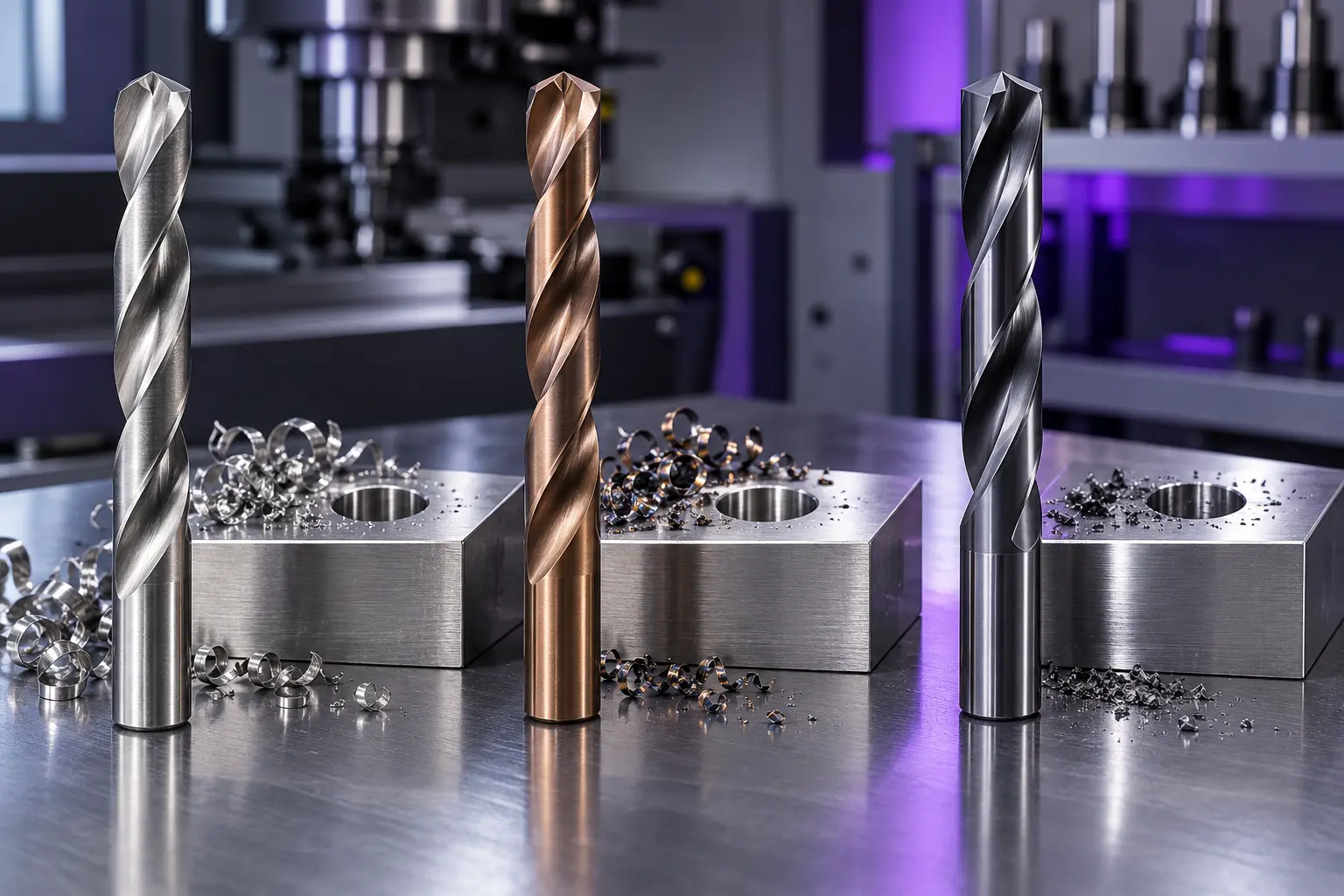 HSS cobalt and carbide drill bits for stainless steel