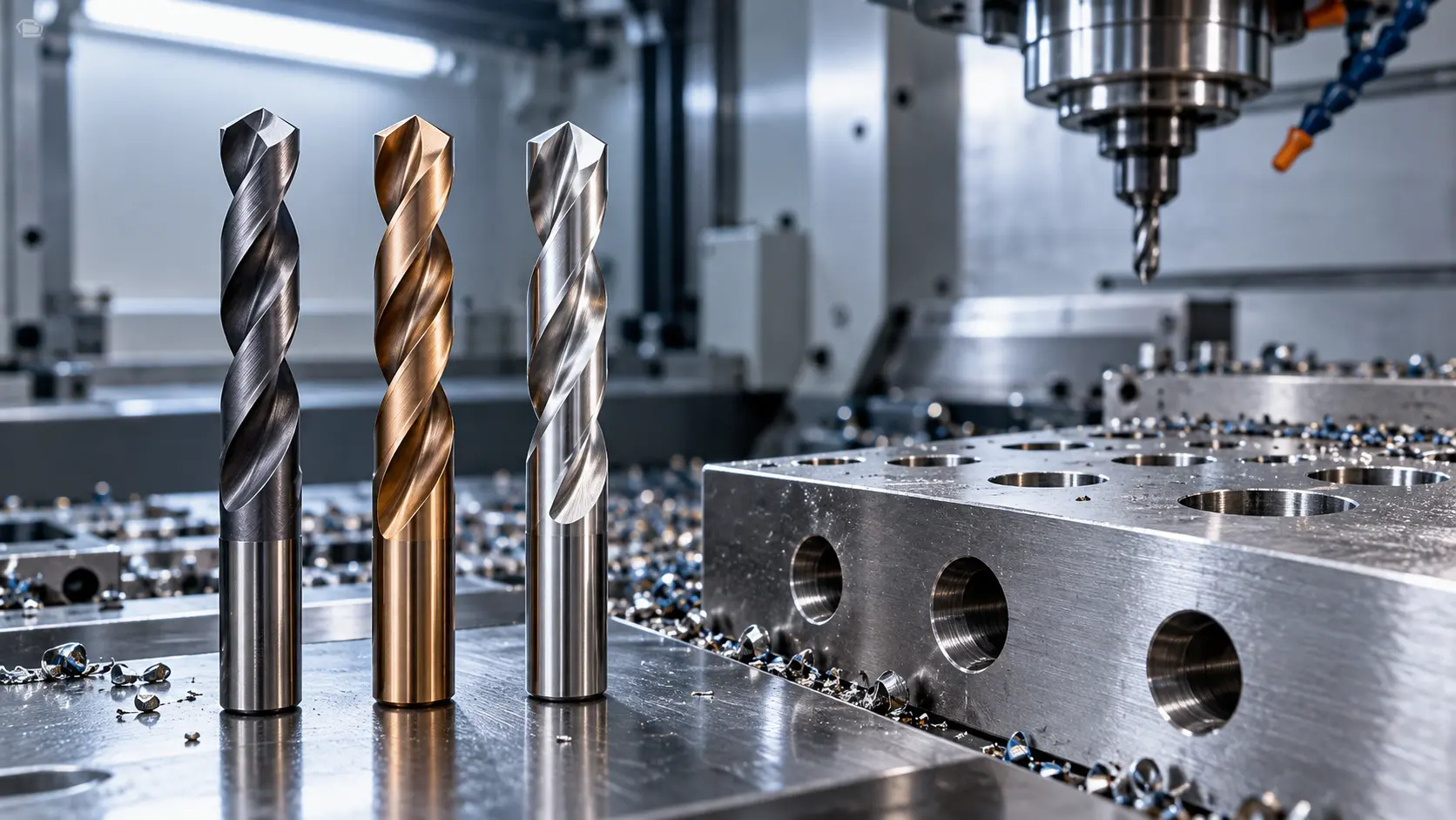 Precision drill bits for metal selection in CNC machining