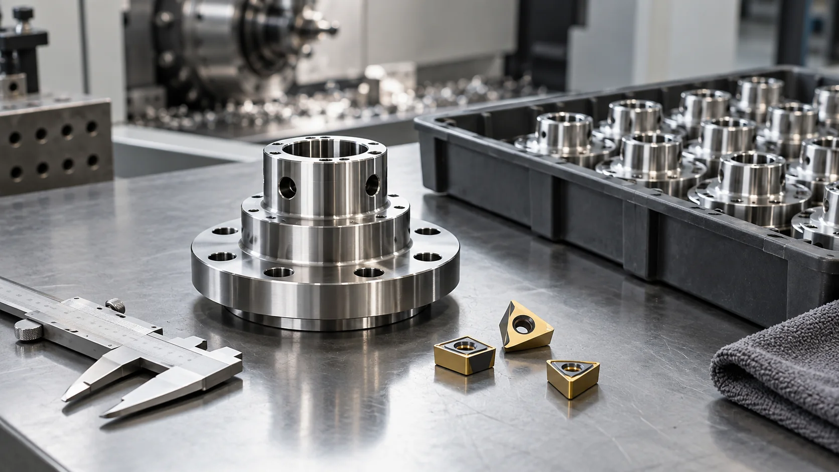 Turning inserts and machined part for cost-per-part evaluation